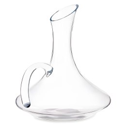 Szklana karafka na wino 1,5 l okrągła z uchwytem