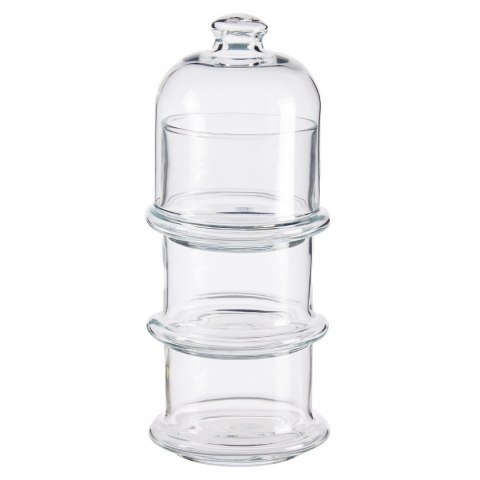 Szklany pojemnik na słodycze 3 poziomy 3x230 ml