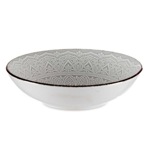 Talerz głęboki 20 cm MANDALA szary