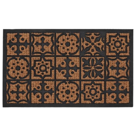 Wycieraczka mozaikowa z włókna kokosowego i gumy 75x45 cm