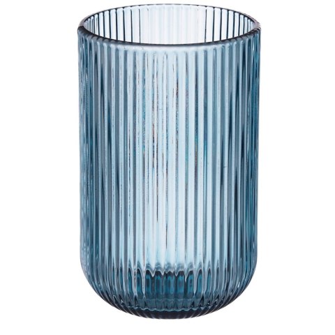 Wysoka szklanka 430 ml prążkowana niebieska