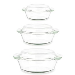 Zestaw 3 naczyń do zapiekania 700ml, 1l, 1,5l