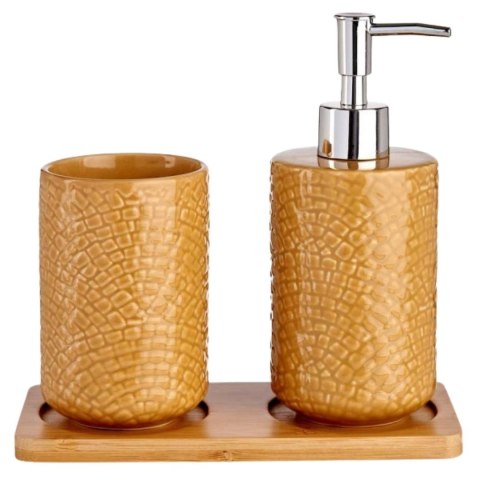 Zestaw łazienkowy dozownik i kubek z podstawką CAMEL