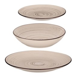 Zestaw talerzy obiadowych 12 el. SPIRAL beżowe