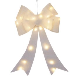 KOKARDA DEKORACYJNA 60CM SREBRNA 25 LED