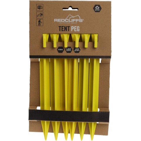 ŚLEDZIE DO NAMIOTU 23CM KPL. 6SZT PLASTIK REDCLIFFS