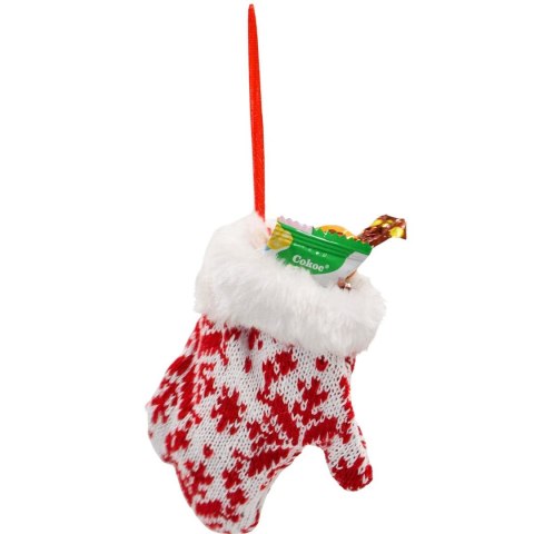 ZAWIESZKA RĘKAWICZKA NA PREZENTY 12CM BIAŁA