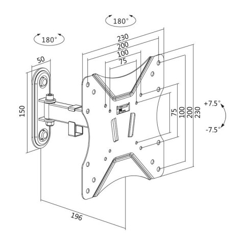 Uchwyt do TV LOGILINK BP0007 (nośność 25kg /23 - 42 cale)