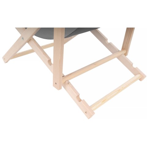 LEŻAK DREWNIANY CLASSIC SZARY