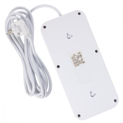 Listwa zasilająca MCE391 W 6 gniazd 4xUSB-A 1xUSB-C 110-240V AC 50/60Hz, 2.1A max 2500W, biała