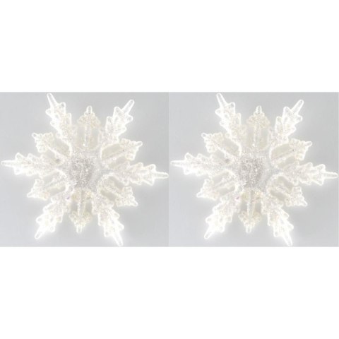 PŁATEK ŚNIEGU BOMBKA ZAWIESZKA 2SZT WZÓR 12 RAMION