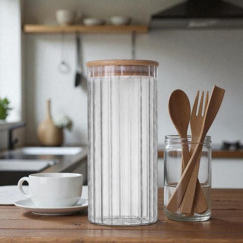 SZKLANY POJEMNIK KUCHENNY NA PRODUKTY SYPKIE 1L LA BANDE