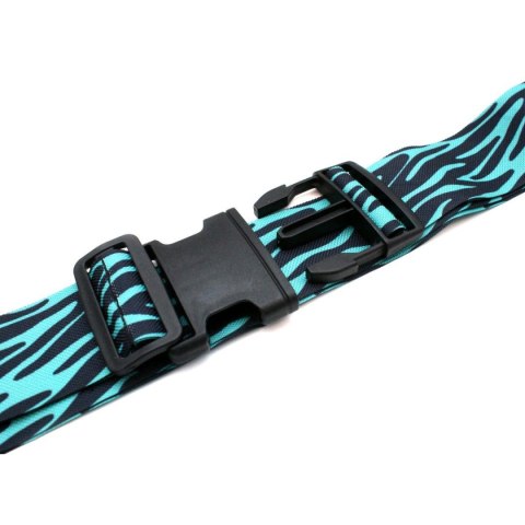 UNIWERSALNY PAS ZABEZPIECZAJĄCY DO WALIZKI SPINAJĄCY 180x5CM PROWORLD ZEBRA NIEBIESKI