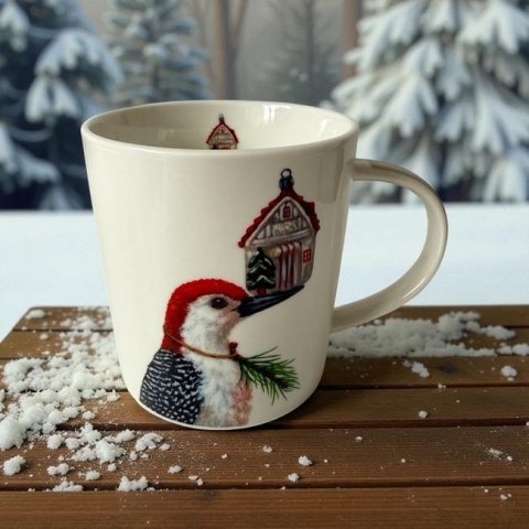 Dzięcioł Kubek Porcelanowy w Ozdobnym Pudełku 350