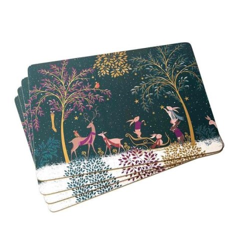 Leśne Opowieści Zima - Podkładki Duże 4 szt.