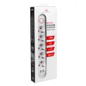 Listwa zasilająca 5 gniazd MCE395 W 3xUSB, 110-240v AC 50/60Hz, 2,1A max 2500W, biała