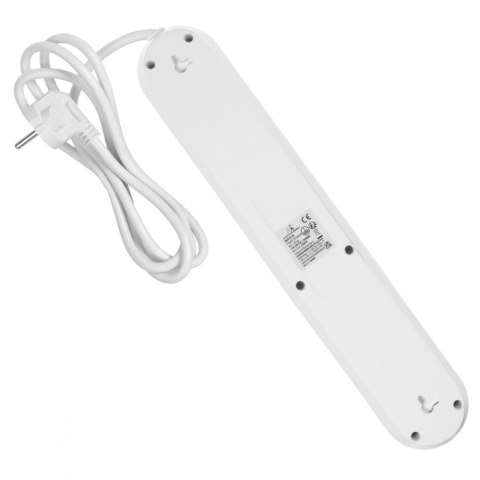 Listwa zasilająca 5 gniazd MCE395 W 3xUSB, 110-240v AC 50/60Hz, 2,1A max 2500W, biała