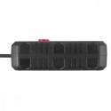 Listwa zasilająca MCE388 B 2 gniazda, 3xUSB, 110-240V AC 50/60Hz, 2.1A max 2500W, 3m czarna