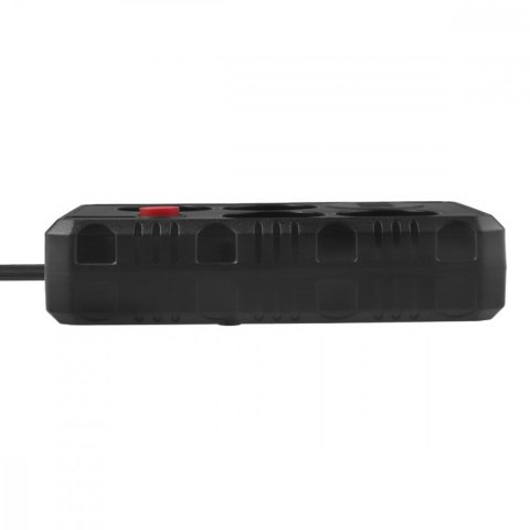 Listwa zasilająca MCE392 B, 4 gniazda 3xUSB, 110-240V AC 50/60Hz, 2.1A max 2500W, 1,5m czarna