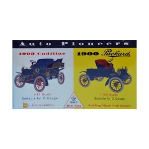 Model plastikowy - Pionierzy motoryzacji Auto Pioneers - 1903 Cadillac / 1900 Packard - Glencoe Models (2szt)