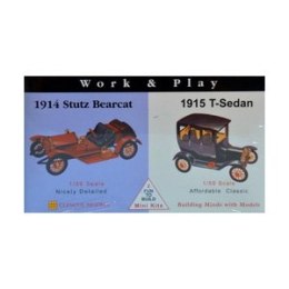 Model plastikowy - Samochody Work Play - 1915 Ford T-Sedan / 1914 Stutz Bearcat - Glencoe Models