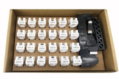 TECHLY Zestaw 24 modułów Keystone Cat6 UTP z narzędziem zaciskowym IWP-KIT-C6U90