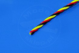Przewód serwa trójżyłowy 3 x 0,13 mm/1 mb skręcony (HITEC)