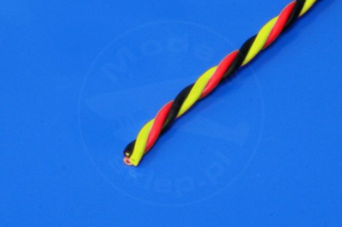 Przewód serwa trójżyłowy 3 x 0,33 mm/1 mb skręcony (HITEC)