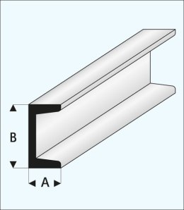 Teownik - Profil Kanału plastikowy 4,0 x 8,0 x 1000 mm - MAQUETT