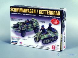 Model plastikowy Lindberg - Amfibia + Lekki pojazd wielozadaniowy ( II Wojna Światowa )