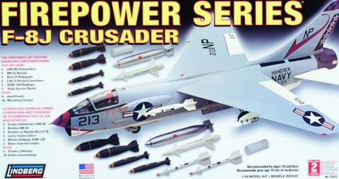 Model plastikowy Lindberg - Odrzutowiec F-8J Crusader