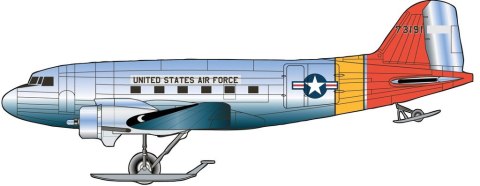 Model plastikowy - Samolot Arctic R4D USAF - Minicraft