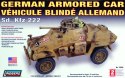 Model plsatikowy Lindberg - Lekki niemiecki wóz opancerzony Sd. Kfz 222