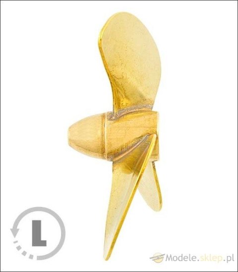 Śruba Mosiężna 3-łopatowa 45mm M4 - lewa (CCW) - RABOESCH