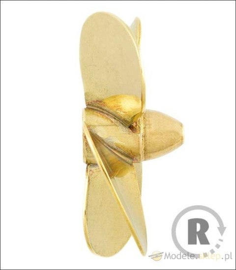 Śruba Mosiężna 4-łopatowa 20mm M2 - prawa (CW) - RABOESCH