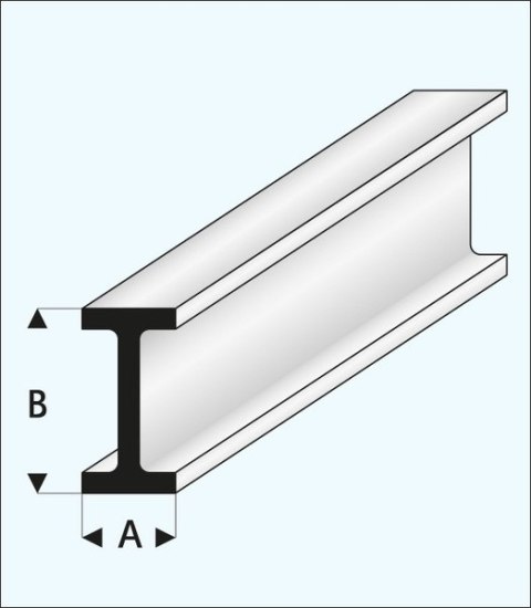 Dwuteownik I plastikowy 9,0 x 18 x 1000 mm - MAQUETT