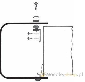 Elementy montażowe maski silnika małe (6 szt.) - DU-BRO [#998]