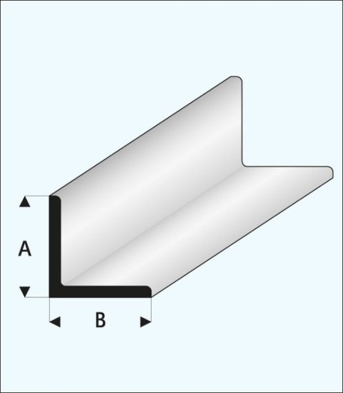 Kątownik symetryczny plastikowy 4,0 x 4,0 x 1000 mm - MAQUETT