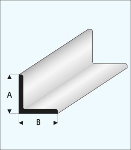 Kątownik symetryczny plastikowy 4,5 x 4,5 x 1000 mm - MAQUETT