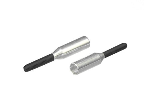 Snap metalowy - regulacja na rurkę Fi6/Gwint lewy M2 MP-JET (1szt.)