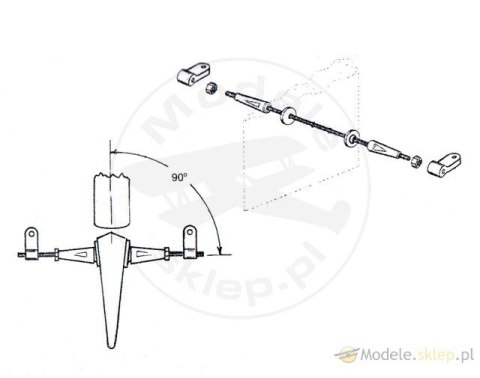 System podwójnego usterzenia steru kierunku lub wysokości - DU-BRO [#880]