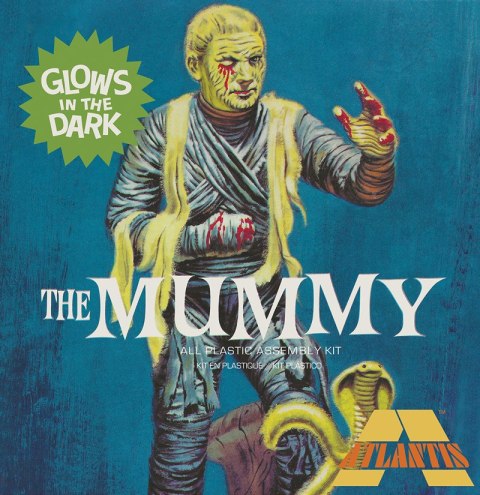 Model Plastikowy - ATLANTIS Models Figurka "Mumia" 1:8 Lon Chaney Jr. The Mummy Glow Limited Edition - AMCA452