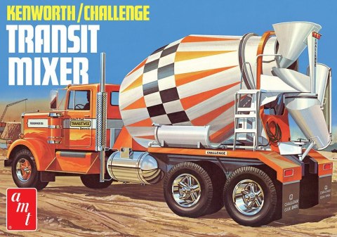Model Plastikowy - Ciężarówka Betoniarka 1:25 Kenworth /Challenge Transit Cement Mixer - AMT1215