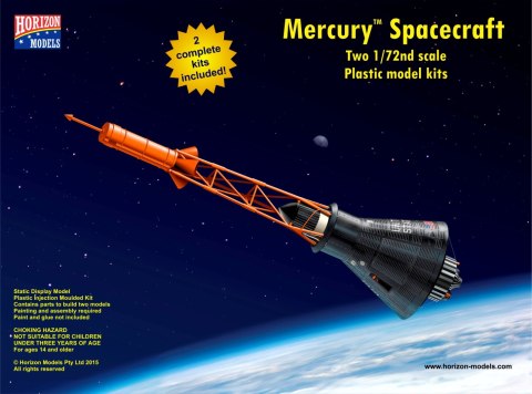 Model Plastikowy - Rakieta Mercury (2-pak) 1/72 - Horizon Models #2003