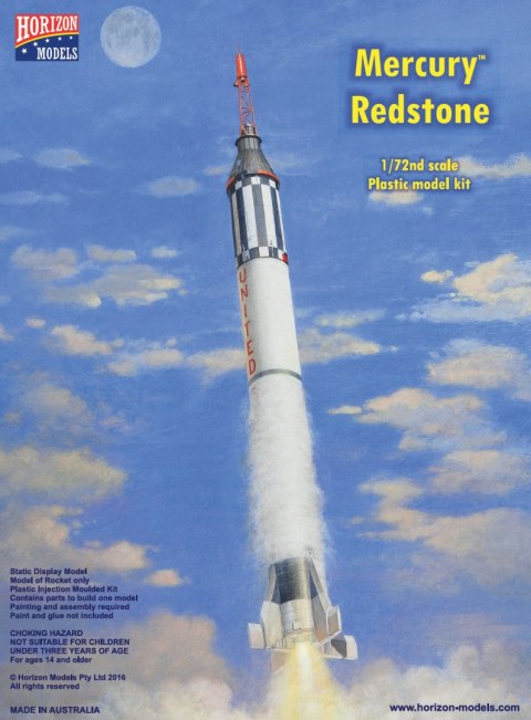Model Plastikowy - Rakieta Mercury-Redstone 1/72 - Horizon Models #2004
