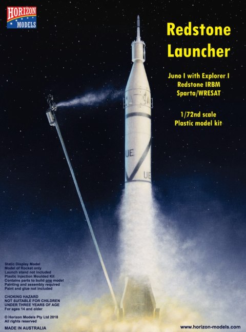 Model Plastikowy - Rakieta Redstone Launcher 1/72 - Horizon Models #2005