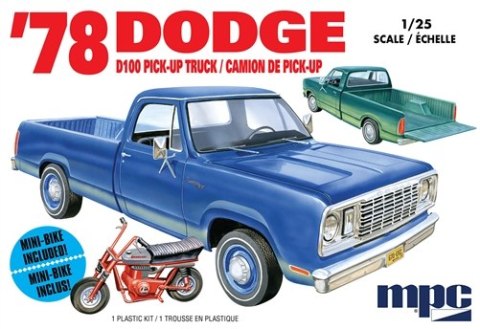 Model Plastikowy - Samochód 1:25 1978 Dodge D100 Custom Pickup (2T) - MPC901M