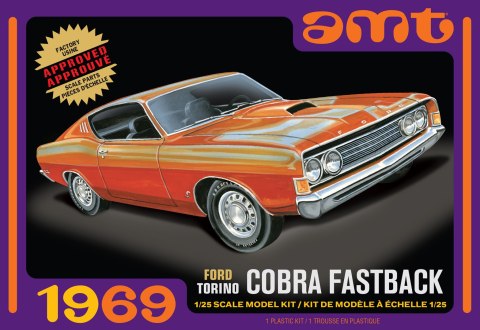 Model Plastikowy - Samochód 1969 Ford Torino Cobra Fastback 2T - AMT1217