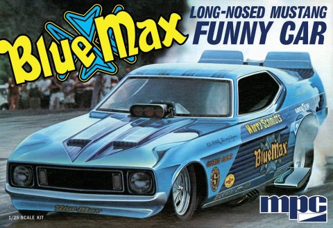Model Plastikowy - Samochód Blue Max Long Nose Mustang Funny 1:25 Car - MPC930