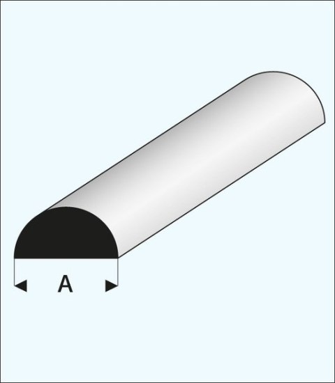 Półwałek plastikowy 8,0 x 1000 mm - MAQUETT